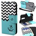 thumbnail image 1 of LG K10 Case, LG Premier LTE Wallet Case, SOGA [Pocketbook Series] PU Leather Magnetic Flip Design Wallet Case LG K10 / Premier LTE - Blue Chevron, 1 of 1