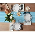 thumbnail image 3 of Table Runner Dresser Scarves 70 Inch Long, Happy Father's Day Gentleman Tie Linen Dining Table Runners Light Blue Wood Board Tabletop Scarf for Wedding Holiday Party Kitchen, 3 of 7