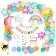 thumbnail image 2 of Birthday Decoration Balloons Sky Theme With Happy Birthday Garland, 2 of 6