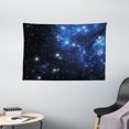 thumbnail image 1 of Constellation Tapestry, Outer Space Star Nebula Astral Cluster Astronomy Theme Galaxy Mystery, Wall Hanging for Bedroom Living Room Dorm Decor, 60W X 40L Inches, Blue Black White, by Ambesonne, 1 of 2