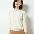 thumbnail image 1 of LNGOOR Chandail pour Femmes 2024 Col Rond Manches Longues Automne Hiver Pulls Mode Chandails Coréens Chandails de Base Chandails Ajustés en Tricot Chandails, 1 of 7