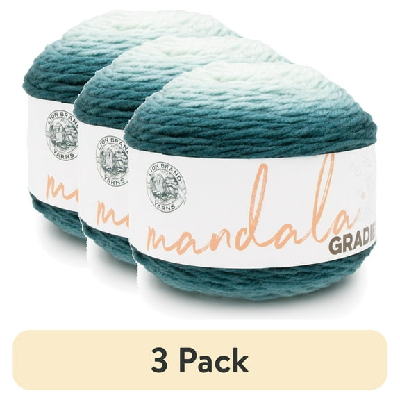 (3 pack) Lion Brand Mandala Gradient Dark Teal Yarn