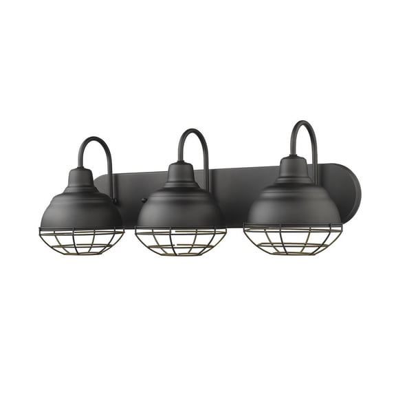 Neo-Industrial 3 - Light Matte Black / Black Wall Sconce