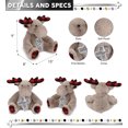 thumbnail image 3 of DolliBu Super Soft Plaid Beige Moose Stuffed Animal with Silver Cross Plush - Religious Baptism Gifts for Boys and Girls, Dedication Christening Gifts Plush Prayer Toy Healing Stuffed Animal - 10 Inch, 3 of 6
