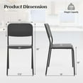 thumbnail image 3 of Costway Modern Dining Chairs Set of 4 with Tilted Backrest & Sturdy Metal Legs Plastic Black, 3 of 10