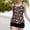 Yellow, variant on qelini Tankini Bathing Suits for Women Plus Size Crew Neck Swimsuits Hawaiian Print Swimwear for Summmer Vocation