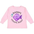 thumbnail image 3 of Inktastic Daddy's Fishing Buddy with Cute Purple Fish Boys or Girls Long Sleeve Toddler T-Shirt, 3 of 5