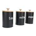 thumbnail image 1 of 3pcs Kitchen Canisters Set, Iron Food Storage Containers with Airtight Lids, Sugar Coffee Tea Canister Jars Sets for Kitchen Dining Counter, 1 of 7