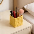 thumbnail image 4 of Ceramic Cheese Storage Jar,Desktop Organizer,Pen Pencil Cosmetic Storage Container,Cute Cheese Shape,Office Desk Organizer,Home Storage,Decorative Organizer,Small Item Storage Jar, 4 of 6