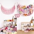 thumbnail image 4 of Red de almacenamiento para animales de peluche YKBU rosa 152 x 38 cm, 4 of 9