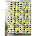 thumbnail image 2 of Farmhouse Yellow Tropical Lemon Shower Curtain, Black And White Plaid Bathroom Decor Curtains Set with Hooks, Waterproof Fabric Home Accessories， Stall 36 X 78 Inch, 2 of 6