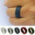 thumbnail image 2 of GKNET Silicone Wedding Ring Engagement Rings Athletic Delicate Jewelry Women Men Jewels Gift ➳-06 black-10, 2 of 9