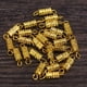 thumbnail image 4 of 5 Bolsas 100pcs Cierres de joyería Tipo de tornillo de barril Cierre para collar Pulsera Cadena Accesorios de fabricación de joyas DIY Tornillos de cobre Hebilla de corbata (14x4 mm de oro), 4 of 4