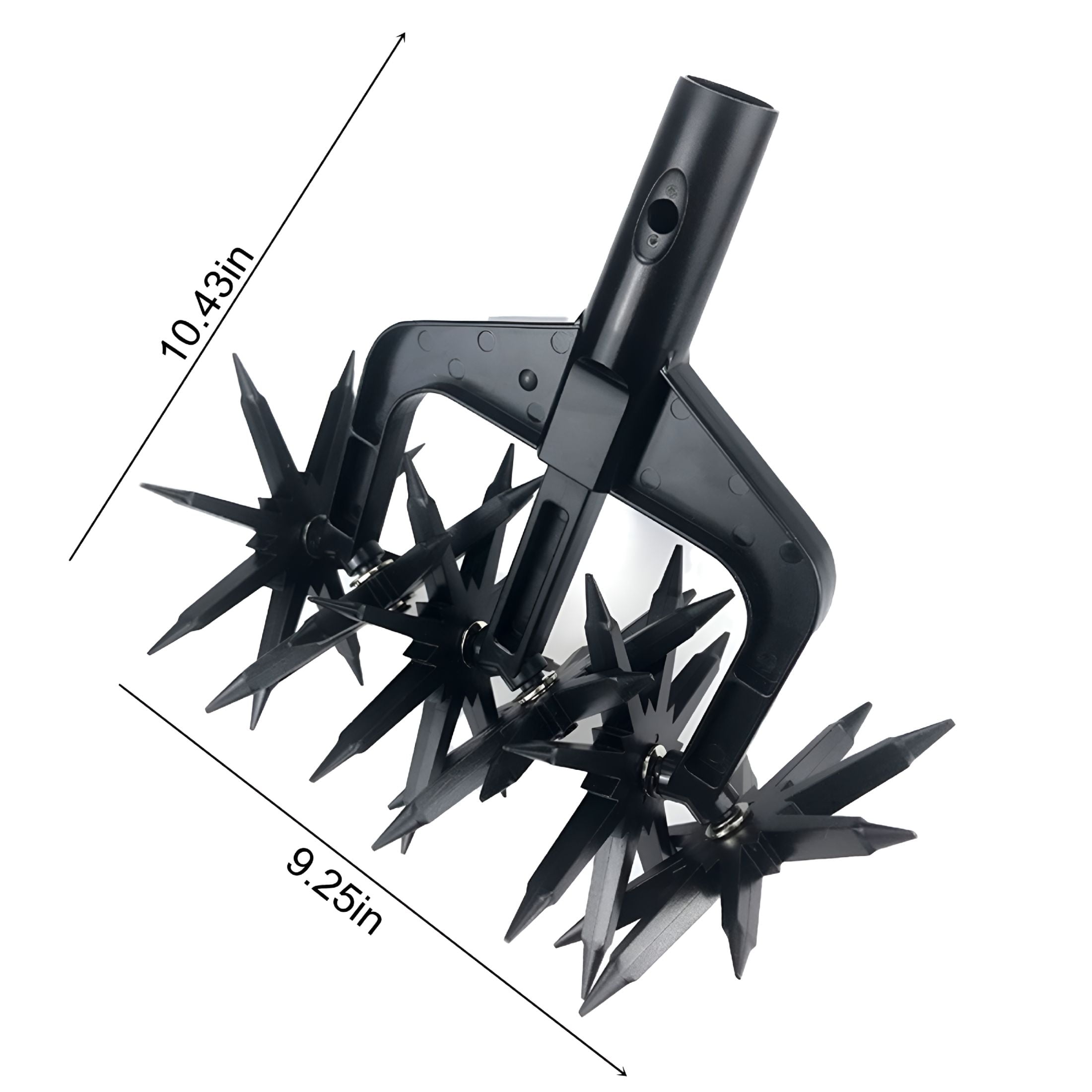 CURYMAY 2026 New Gardening Rotary Tiller,Manual Cultivator,Hand-Held Garden Cultivator with Detachable Tines,Reseeding Grass Or Terra Mixing (Without Pole)