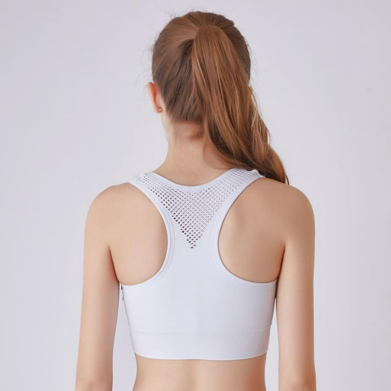 Women Backless Wirefree Sports Bra High Elastic Hollow Out Yoga