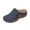 A-Navy125, variant on Women Slippers Closed Toe Pu Upper Slides Metal Beads Decor Comfortable Casual Footwear For Summer Beach