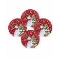 thumbnail image 7 of 15 Inch Round Placemats Set of 4, Red Christmas Non Slip Heat Insulation PP Table Mats, Snowman Xmas Tree Ball Gifts Winter Wooden Washable Place Mats for Kitchen Dining Party Table Decor, 7 of 7