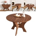 thumbnail image 5 of CQSXDA Compact 43 Inch Folding Dining Table, MDF Kitchen Table For Limited Spaces Indoor Outdoor, Walnut, 5 of 14
