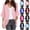 Pink, variant on gakvbuo Women's Casual Chiffon Cardigan With 3/4 Sleeves