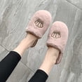 thumbnail image 6 of uublik Fuzzy Slippers for Women Memory Foam House Slippers Indoor Outdoor Cozy Plush Closed Toe House Shoes, Pink, 6 of 7