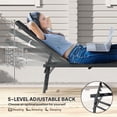 thumbnail image 4 of Outsunny 2 Pcs Chaises Longues Pliantes d'Extérieur avec Dossier Réglable, Noir, 4 of 10