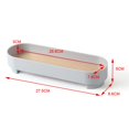 thumbnail image 3 of DOLITY ABS Storage Tray Afternoon Tea Decor Cake Candy Aromatherapy Stand Candlestick Stand Storage Display Decorative Tray for Desktop Bathroom Round Corner Grey, 3 of 9