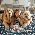 thumbnail image 2 of Washable Area Rug, Non-Slip Low Pile Stain Resistance Rug with Peacock and Deer, Animal Carpet for Living Room, Bedroom, Dining Room, 2 of 8