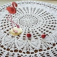 thumbnail image 5 of Vintage Round Tablecloths Beige/White Handmade Crochet Doilies Heritage Cotton Table Cover Round Table Topper Wedding Home Party Decor(27-40inch), 5 of 10