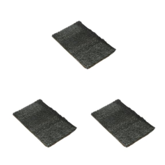 Bearachild Alfombrilla de baño de chenilla de poliéster, fuerte absorción de agua, exquisita textura hecha a mano, sin derramamiento, gris Type1 NO1