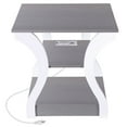 thumbnail image 5 of ZENSTYLE 2 Pcs Side Table 3 Tier End Table with Charging Station Nightstand with USB Storage Shelf Gray, 5 of 9