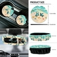 thumbnail image 6 of Renewold Sea Turtle Beach Front Car Seat Covers Full Set 12 PCS, with Steering Wheel Center Console Rearview Mirror Cover Seat Belt Pads Coasters Trash Bin Phone Holder Cup Holders Key Ring, 6 of 7