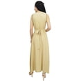 thumbnail image 3 of Bimba Women's Floral Embroidered Maxi Dress Sleeveless Beige Summer Dresses-6, 3 of 7