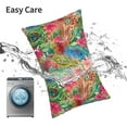 thumbnail image 6 of Yiaed Peacock Feathers And Flowers Print Brushed Microfiber Envelope Pillowcases, Standard,Envelope Closure Pillow Cases(No pillow core)-14"x20", 6 of 6