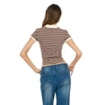 thumbnail image 2 of Forever 21 Women’s Tee with Allover Stripes Casual Classic Trend Style, XS-XL, 2 of 6