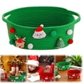 thumbnail image 2 of XIEULQP Small Storage Basket for Gifts, Gift Baskets Empty, Baby Basket for Toys, Towels, Decorative Woven Rope Baskets for Living Room, Red/Green, 10.23"x 7.87"x 5", 2 of 6