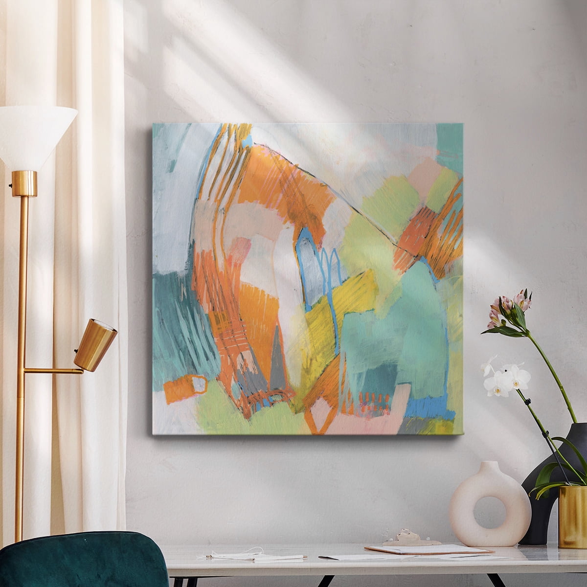Wexford Home Candied Sherbet I-Premium Gallery Wrapped Canvas, 40" x 40" - Ready to Hang