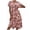 Pink, variant on Patlollav Summer Dresses for Women 2022 Casual Short Sleeve V-Neck Floral Slim Dress