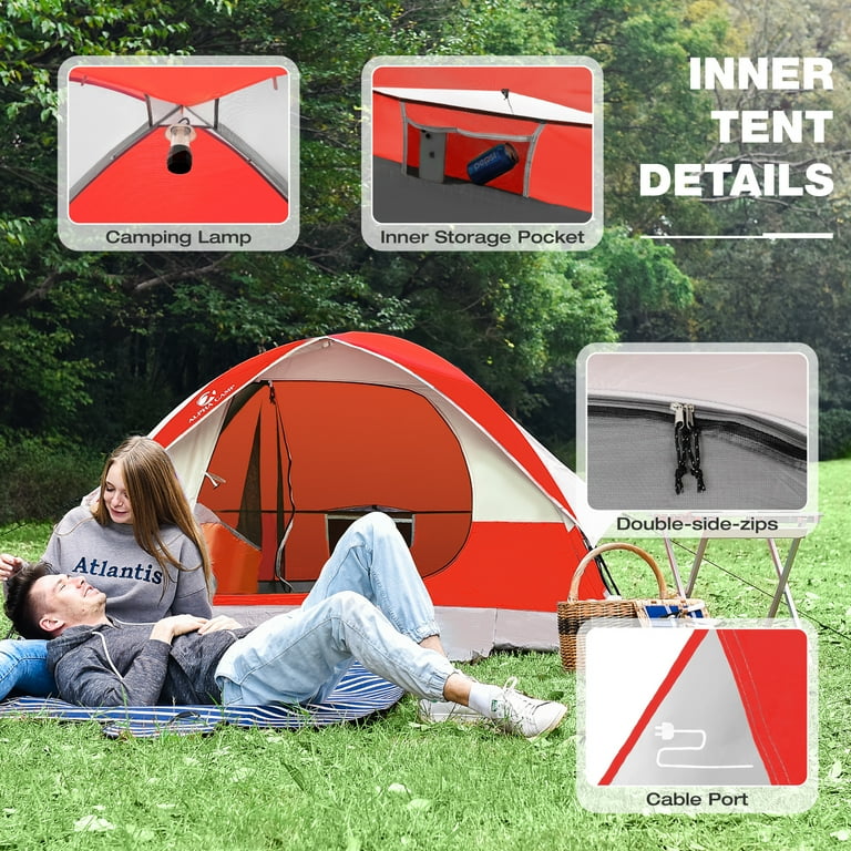Alpha Camper Hiking 2-Person Lightweight Dome Tent with Alpha Camper Hiking 2-Person Lightweight Dome Tent with