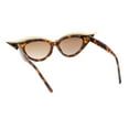 thumbnail image 4 of Women Elaborate Metal Brow Trim Gothic Cat Eye Retro Sunglasses Tortoise - Brown, 4 of 4