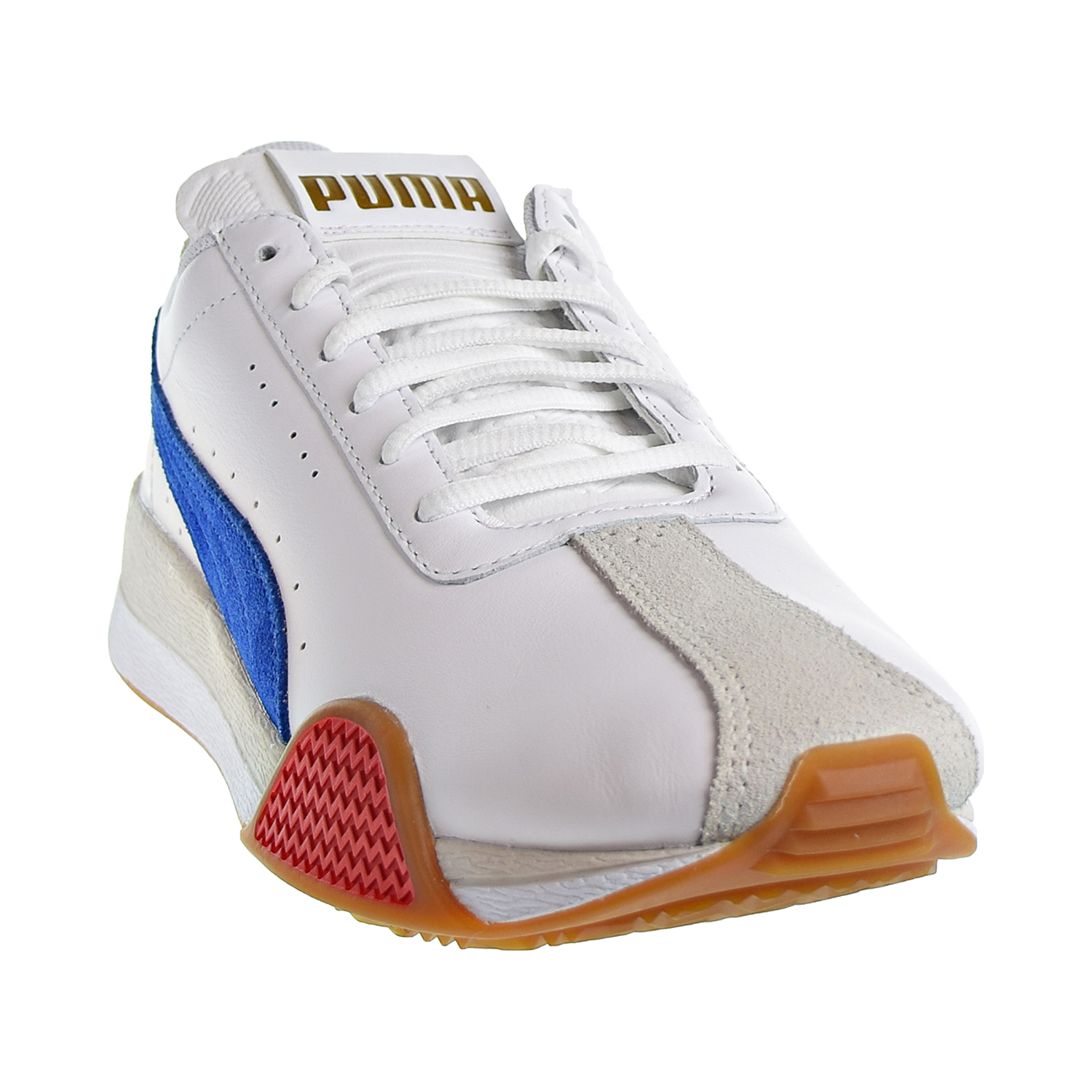 Puma Turin_0 Men's Shoes Puma White/Turkish Sea/High Risk Red 367794-01 - image 2 of 6