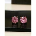 thumbnail image 3 of Lakshya Jewel LLC 4.82 Ct Oval Cut Pink CZ Earrings for Women Stud 14K White Gold Finish, 3 of 3