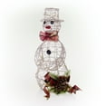 thumbnail image 6 of Alpine Corporation 9" x 8" x 18" Gold Wire Snowman Holiday Decoration with LED Lights, 6 of 12