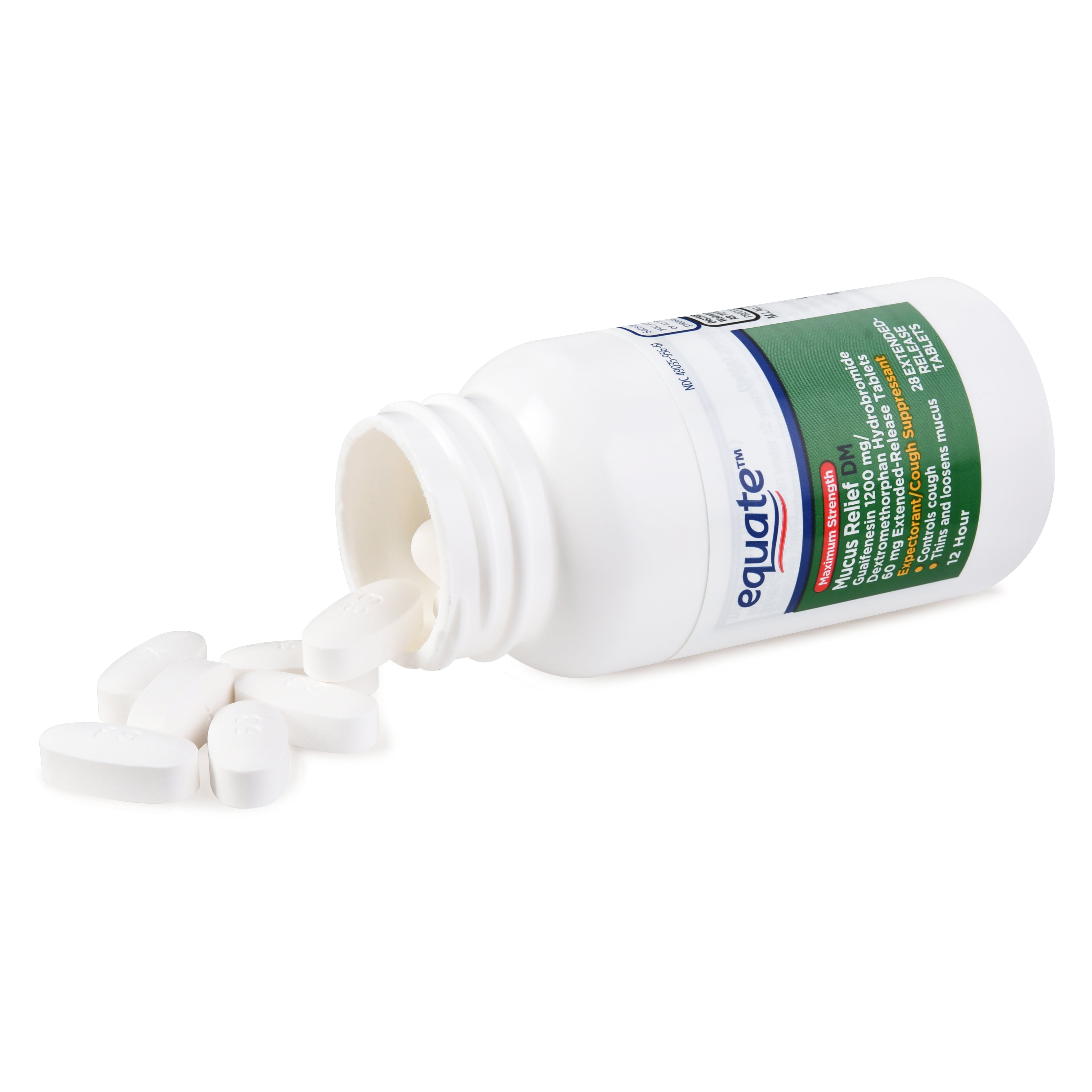 Equate Maximum Strength Mucus Relief DM, 28 Count
