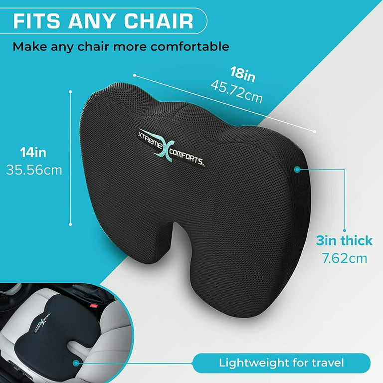 Xtreme Comforts Foam Coccyx Tailbone Cushion Orthopedic Non-Slip Chair  Pillow US