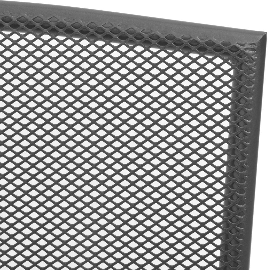 Kepooman 21" Patio Stackable Steel Mesh Chair Set for Lawn Deck, Grey
