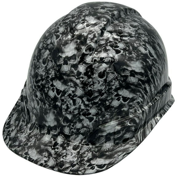 Reaper Skulls Hydro Dipped Hard Hats Cap Style with 4 Pt Suspension
