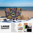 thumbnail image 5 of Balery Colorful Compasses Beach Travel Bag - Water-Resistant, Large Capacity Lightweight Tote with 7 Pockets for Women and Men - Perfect for Beach, Pool, Gym, and Travel, 5 of 7