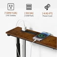 thumbnail image 6 of 70" Adjustable Height Narrow Console Table with Power Outlets, Sofa Table with Charging Station Behind Couch, Entryway Table for Living Room and Hallway – Rustic Brown, 6 of 8