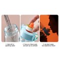 thumbnail image 2 of Smaksatt vattenflaska med 7 smakpods Air Water Up flaska Frostad svart 650ml Air Starter Up Set Vattenkopp för camping Sport Klar Svart Clear Black, 2 of 3