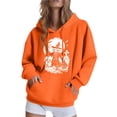 thumbnail image 5 of Womens Oversized Hoodie Sweatshirts Long Sleeve Halloween Hoodies with Pocket Fleece Lined Loose Graphic Sweat Shirts Beige, L, 5 of 5